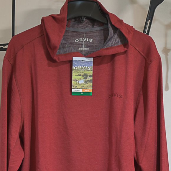 Orvis men Northpoint‎ pullover hoodie XL XXL, L , M in RED color - Picture 10 of 10